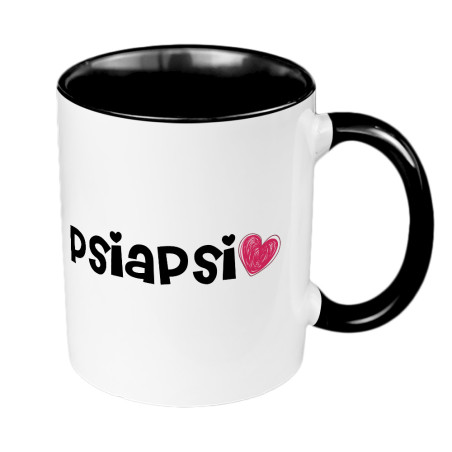 Kubek 330 ml kolorowy dla siostry, bądź najlepszej przyjaciółki " PSIAPSI".