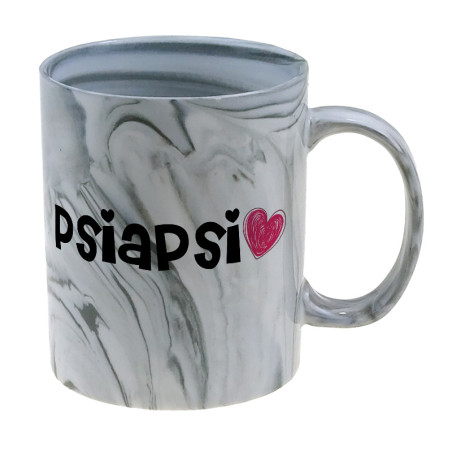 Kubek marmurek specjalnie dla przyjaciółki, bądź przyjaciela- PSIAPSI - różne kolory.