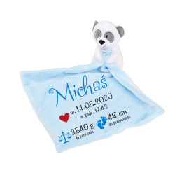 Miś trzymający kocyk w łapkach dla dziecka- z okazji...