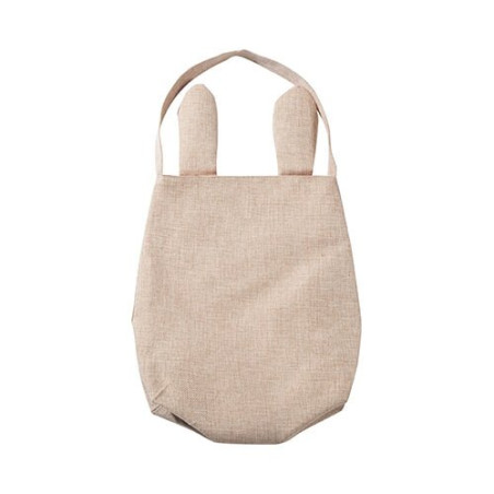 Torba lniana z uszami królika- świetna torba na prezenty Wielkanocne.