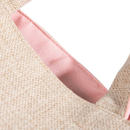 Torba lniana z uszami królika- świetna torba na prezenty Wielkanocne.