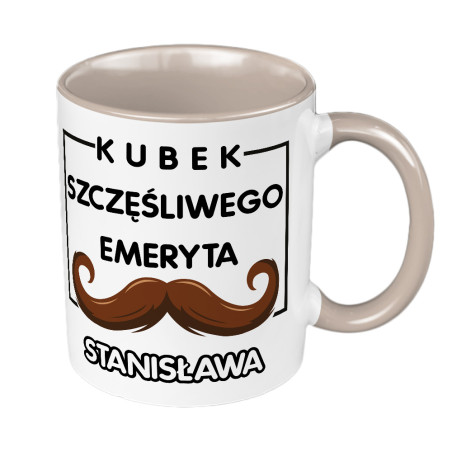 Kubek 330 ml kolorowy dla emeryta- super prezent z okazji przejścia na emeryturę.