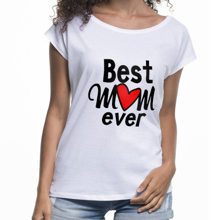 "Best Mom Ever" - koszulka damska  (nietoperz) specjalnie dla mamy - idealna na dzień matki.
