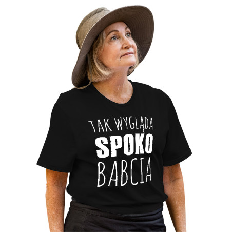 Koszulka damska specjalnie dla babci z napisem "Tak wygląda spoko Babcia".