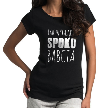 Koszulka (nietoperz) damska specjalnie na dzień babci "Tak wygląda spoko Babcia".