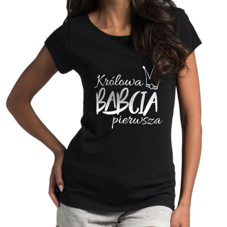 Koszulka (nietoperz) damska specjalnie na dzień babci "Królowa Babcia pierwsza".