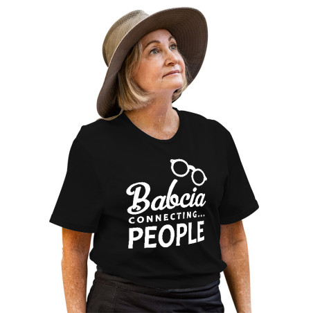 Koszulka damska specjalnie dla babci z napisem "Babcia connecting people".