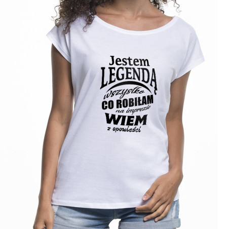 Śmieszna koszulka (nietoperz) damska - Jestem legendą...