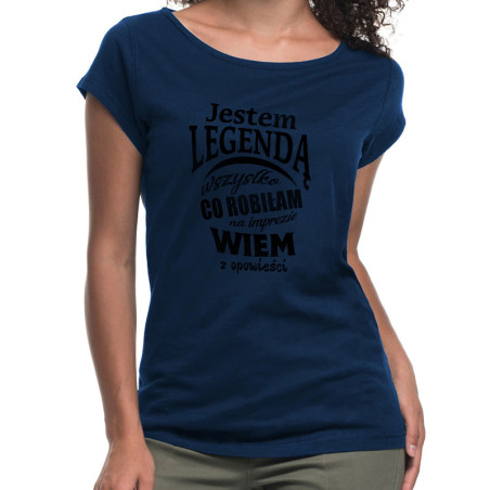 Śmieszna koszulka (nietoperz) damska - Jestem legendą...