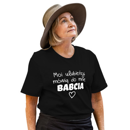 Koszulka damska specjalnie dla babci z napisem "Moi ulubieńcy mówią mi BABCIA".