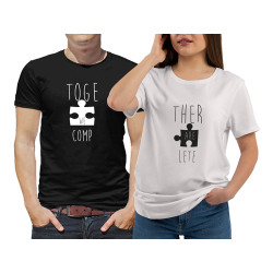Zestaw koszulek dla pary "Together we are complete". 2