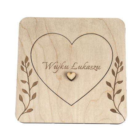 Prośba "Czy zostaniesz moim Ojcem Chrzestnym?" - ze sklejki, grawerowana, otwierana- dla Chrzestnego.