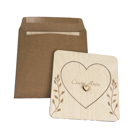 Prośba "Czy zostaniesz moją Matką Chrzestną?" - ze sklejki, grawerowana, otwierana- dla Chrzestnej.