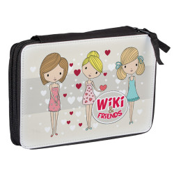 Duży piórnik dwukomorowy dla pierwszoklasisty - Lalki -...