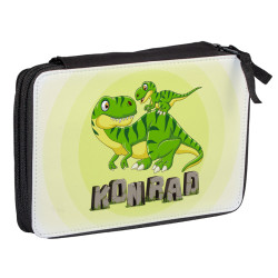 Duży piórnik dwukomorowy dla pierwszoklasisty - Dinozaury... 2