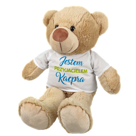 Maskotka miś duży dla dziecka "Jestem przyjacielem Marysi" - ok. 55-60cm.