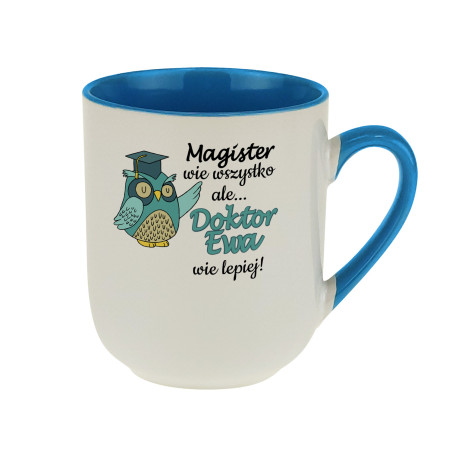 ☕🎓 Kubek kawowy dla świeżo upieczonego doktora  "Magister wie wszystko, ale doktor wie lepiej!" 👨‍🎓👩‍⚕️
