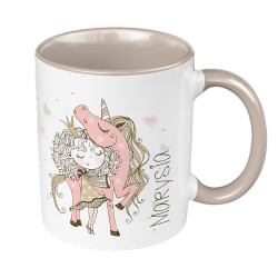 Kubek 330 ml kolorowy "Królewna z jednorożcem".