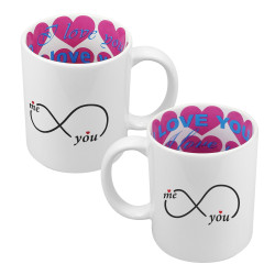 Zestaw kubków z grafiką nieskończoność - Me and You. 2