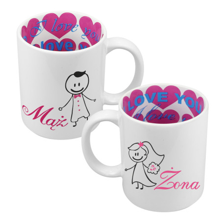 Zestaw kubków Mąż - Żona.