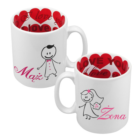 Zestaw kubków Mąż - Żona.