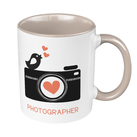 Kubek 330 ml kolorowy "Photographer" - specjalnie dla fotografa.