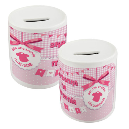 Skarbonka na marzenia dziecka - personalizowana - wzór 1.