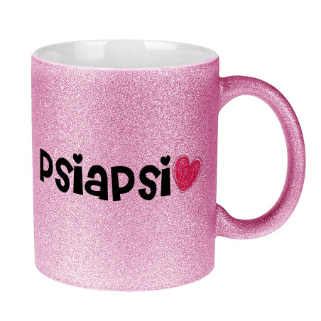 Brokatowy kubek specjalnie dla najlepszej przyjaciółki - Psiapsi.