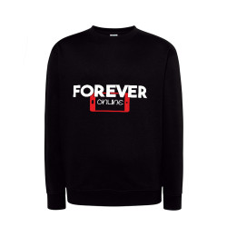 Bluza bez kaptura z nadrukiem " Forever online " - damska... 2
