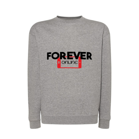 Bluza bez kaptura z nadrukiem " Forever online " - damska lub męska.