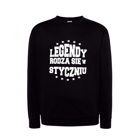 Bluza bez kaptura na urodziny LEGENDY RODZĄ SIĘ - damska lub męska
