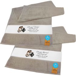 Zestaw 2 ręczników 50 x 100cm z okazji ślubu-...