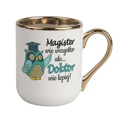 Kubek kawowy duży 330ml ze złotym uszkiem- gratulacje dla... 2