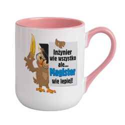 Kubek kawowy duży 330ml z kolorowym uszkiem i wnętrzem- z... 2