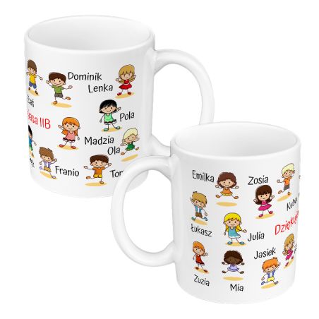 Kubek 330 ml kolorowy dla Wychowawcy- personalizowany z imieniem-"Moja Klasa".