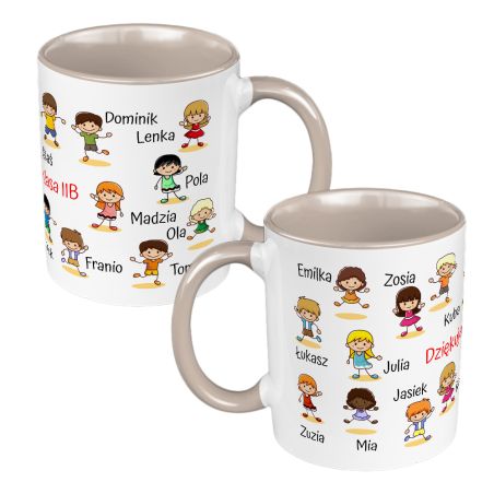 Kubek 330 ml kolorowy dla Wychowawcy- personalizowany z imieniem-"Moja Klasa".