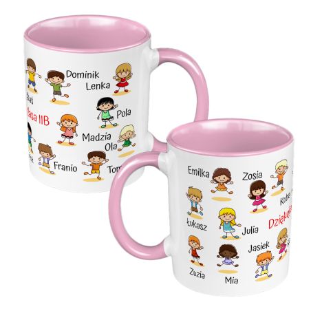 Kubek 330 ml kolorowy dla Wychowawcy- personalizowany z imieniem-"Moja Klasa".