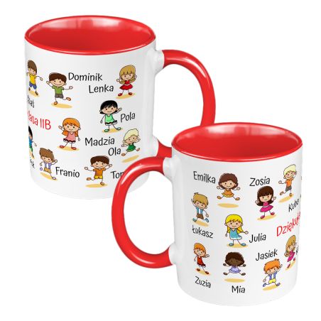 Kubek 330 ml kolorowy dla Wychowawcy- personalizowany z imieniem-"Moja Klasa".