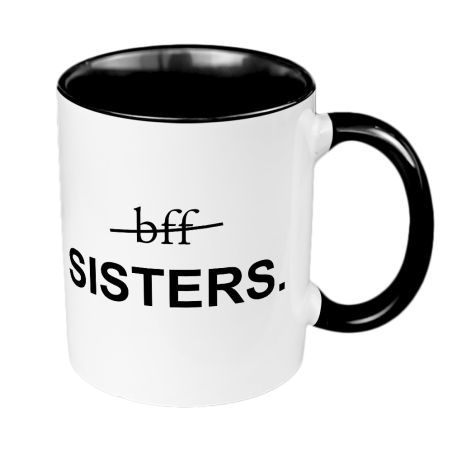 Kubek 330 ml kolorowy dla siostry, bądź najlepszej przyjaciółki " BFF Sisters".
