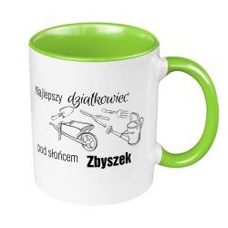 Kubek 330 ml kolorowy dla działkowca.