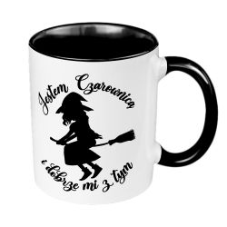 Kubek 330 ml kolorowy z grafiką "Jestem Czarownicą i...