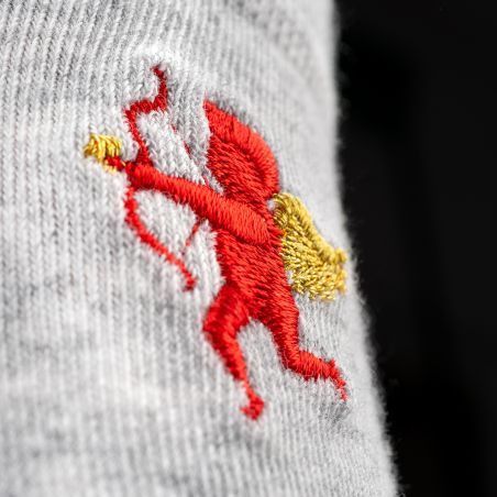 Śmieszne skarpetki w komplecie dla zakochanych "Amor i serce" - zestaw 2 pary, rozmiar 35-40, 40-45.