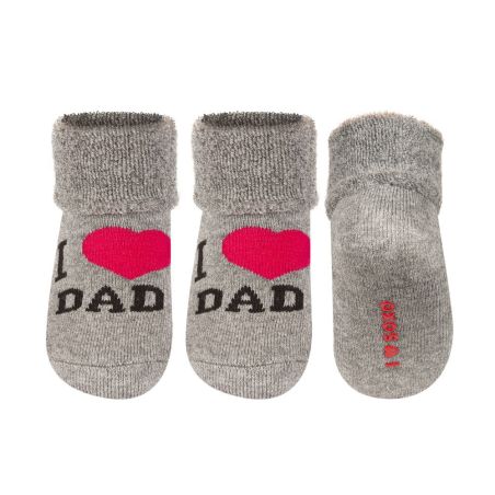 Urocze skarpetki "I love Dad", świetny prezent na pomysł dla świeżo upieczonego Taty- rozmiar 16-18.