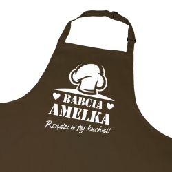 Kolorowy, gruby fartuch z nadrukiem "Babcia rządzi w tej... 2