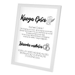 Plakat w ramie lub bez ramy - "Księga Gości oraz Iskierki...