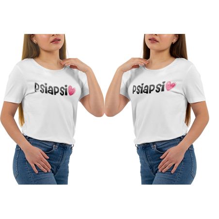 Zestaw koszulek dla przyjaciółek czy sióstr "PSIAPSI".