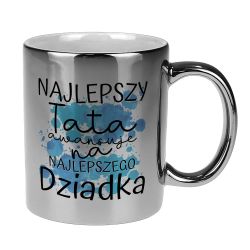 Lustrzany kubek "Najlepszy Tata awansuje na Najlepszego...