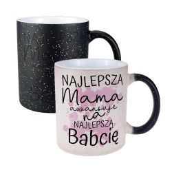 Kubek magiczny z informacją o ciąży "Najlepsza Mama...