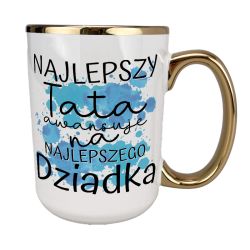 Kubek z nadrukiem sublimacyjnym.