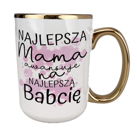 Kubek z nadrukiem sublimacyjnym.